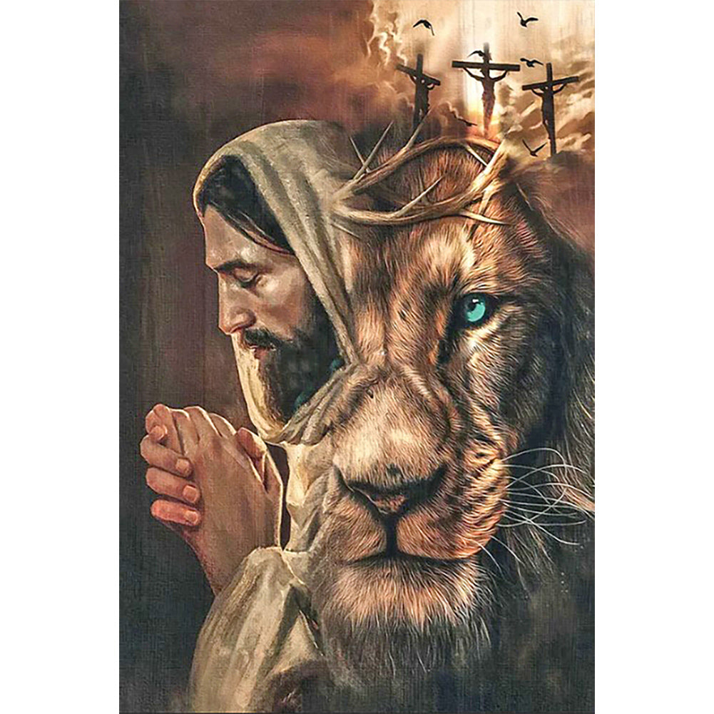 Diamond Painting - Full Round - Beasts and devout believers (40*60CM)