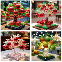 Load image into Gallery viewer, 4pcs Round Diamond Painting Set - Wealth apple tree (30*30CM)
