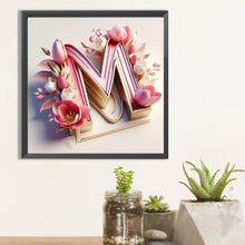 Load image into Gallery viewer, Diamond Painting - Full Square - Letter M (30*30CM)
