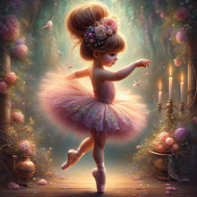 Load image into Gallery viewer, 4pcs Round Diamond Painting Set - Dancing girl (30*30CM)
