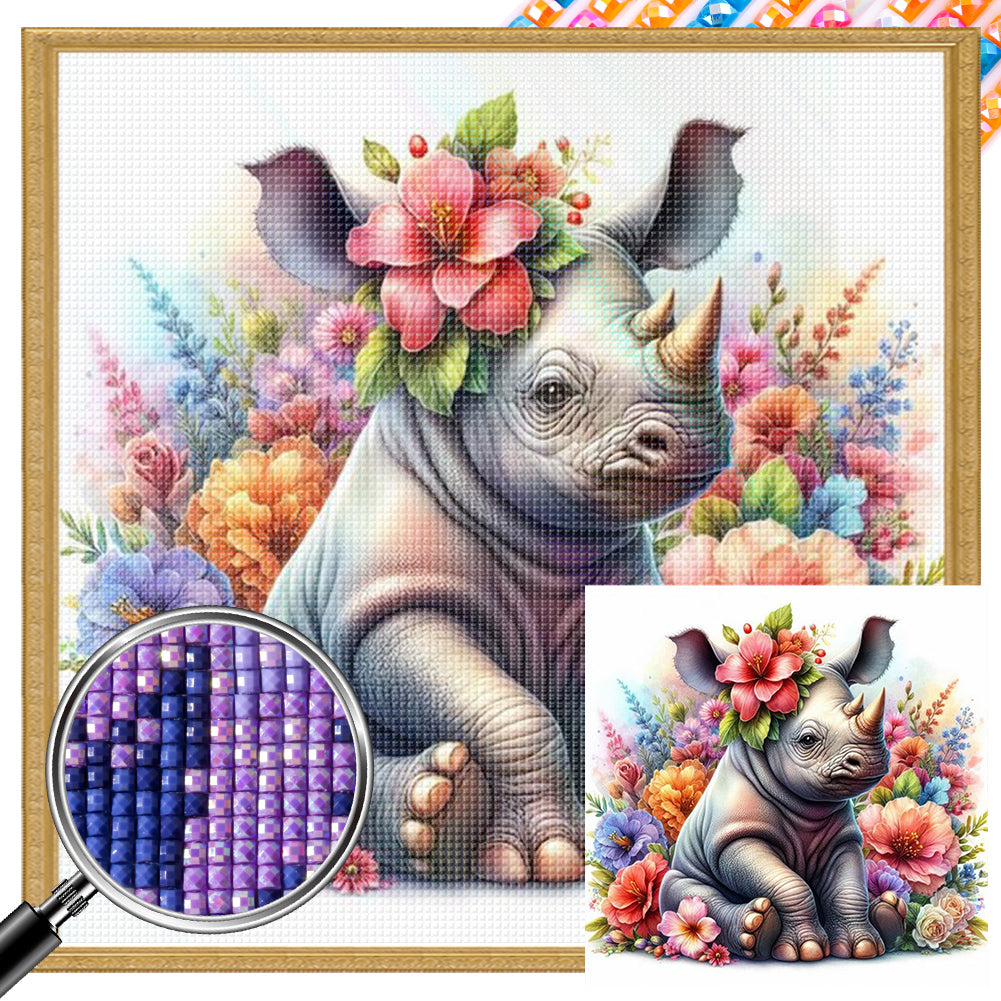 AB Diamond Painting - Full Square - rhino (40*40CM)