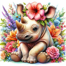 Load image into Gallery viewer, AB Diamond Painting - Full Square - rhino (40*40CM)
