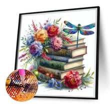 Load image into Gallery viewer, AB Diamond Painting - Full Square - dragonfly on book (30*30CM)
