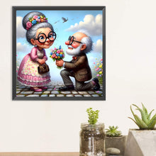 Load image into Gallery viewer, Diamond Painting - Full Round - Warm and funny grandpa and grandma (30*30CM)
