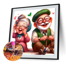 Load image into Gallery viewer, Diamond Painting - Full Round - Warm and funny grandpa and grandma (30*30CM)
