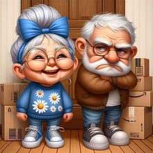 Load image into Gallery viewer, Diamond Painting - Full Round - Warm and funny grandpa and grandma (30*30CM)
