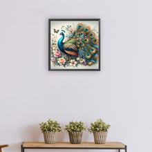 Load image into Gallery viewer, Diamond Painting - Full Round - Beautiful peacock (30*30CM)
