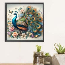 Load image into Gallery viewer, Diamond Painting - Full Round - Beautiful peacock (30*30CM)
