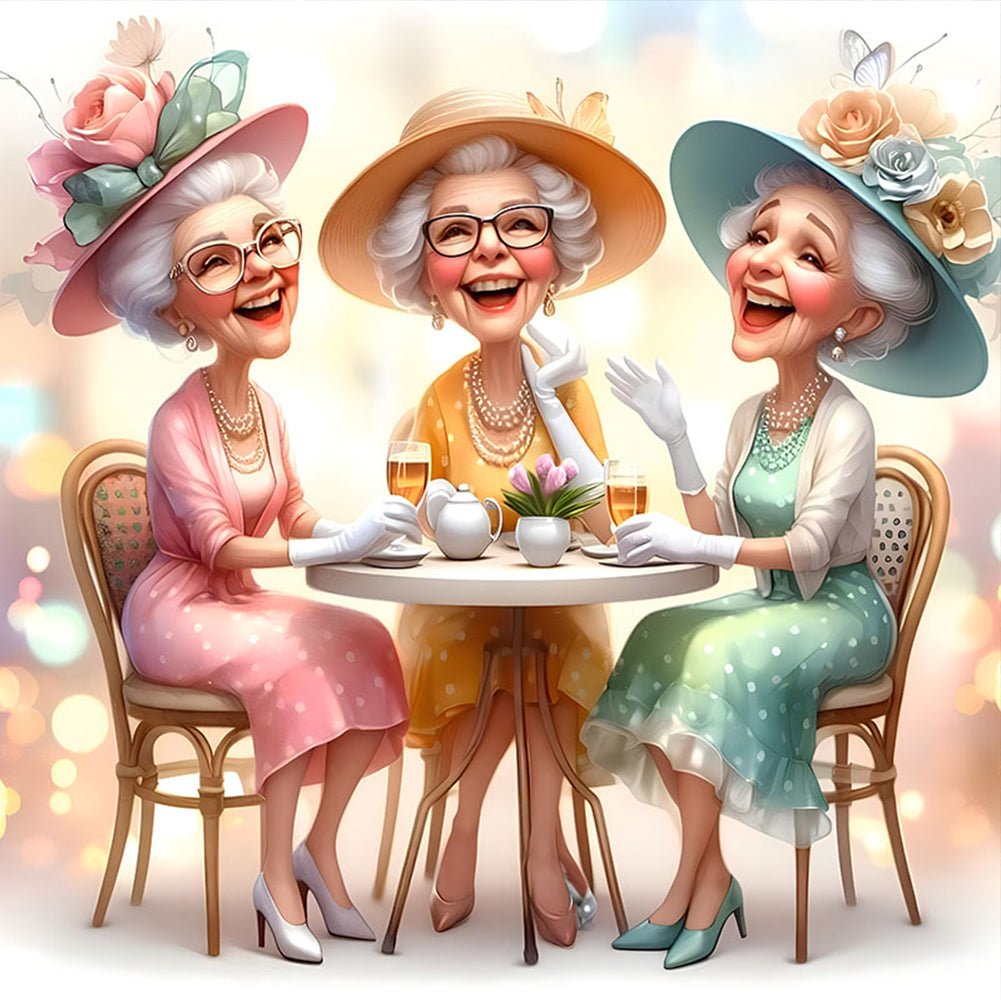 Diamond Painting - Full Round - Lady grandma (40*40CM)