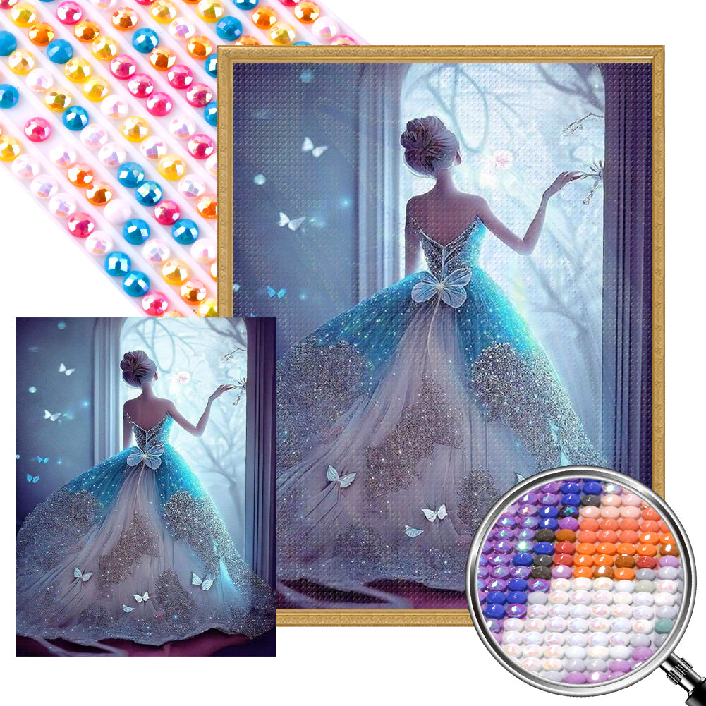 AB Diamond Painting - Full Round - Elegant princess back (50*65CM)