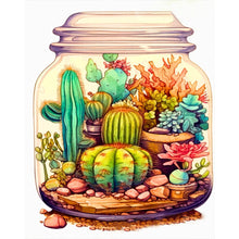 Load image into Gallery viewer, AB Diamond Painting - Full Round - Succulent plants in the jar (40*50CM)
