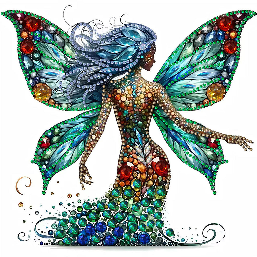 Diamond Painting - Partial Special Shaped - Winged fairy (30*30CM)