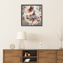 Load image into Gallery viewer, Diamond Painting - Partial Special Shaped - Butterfly girl (30*30CM)
