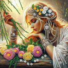 Load image into Gallery viewer, Diamond Painting - Partial Special Shaped - Elegant girl (30*30CM)
