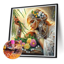 Load image into Gallery viewer, Diamond Painting - Partial Special Shaped - Elegant girl (30*30CM)
