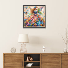 Load image into Gallery viewer, Diamond Painting - Partial Special Shaped - Butterfly girl (30*30CM)
