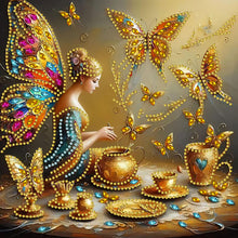 Load image into Gallery viewer, Diamond Painting - Partial Special Shaped - Fairy girl (30*30CM)
