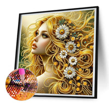 Load image into Gallery viewer, Diamond Painting - Partial Special Shaped - Elegant girl (30*30CM)
