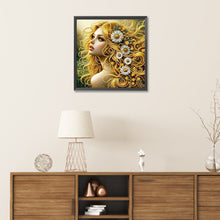 Load image into Gallery viewer, Diamond Painting - Partial Special Shaped - Elegant girl (30*30CM)
