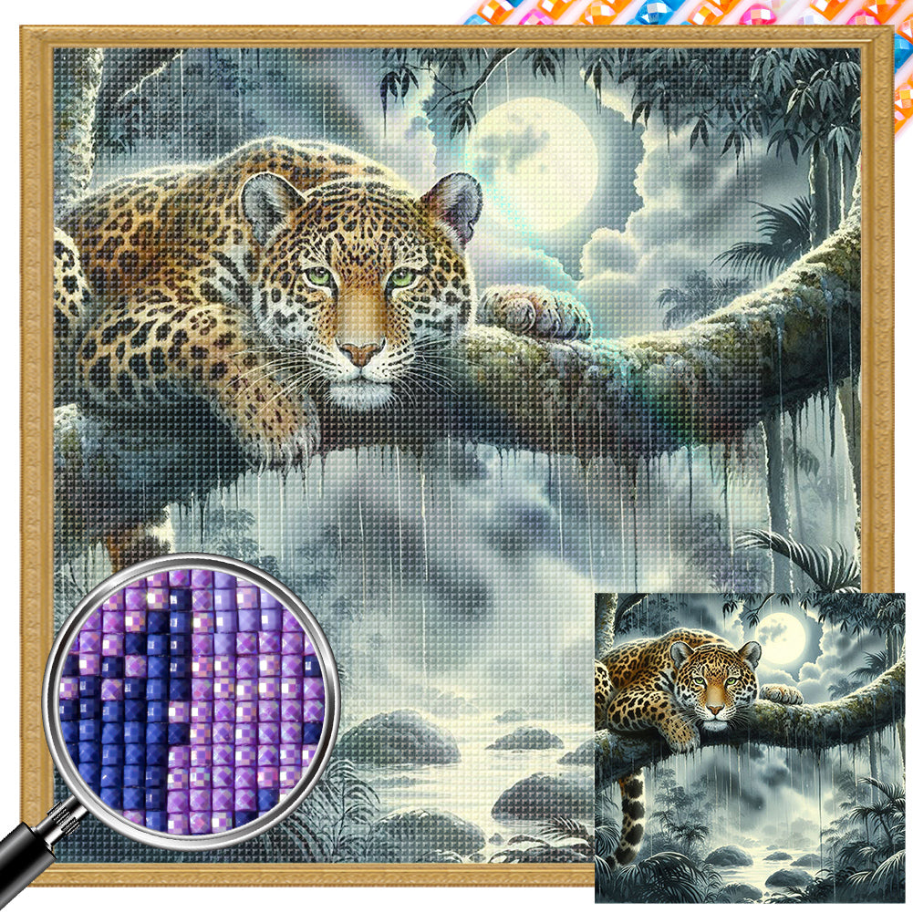 AB Diamond Painting - Full Square - leopard (40*40CM)