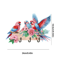 Load image into Gallery viewer, Wooden Bird Flower Diamond Painting Hanging Hooks for Beginners Kids Adults
