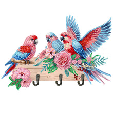 Load image into Gallery viewer, Wooden Bird Flower Diamond Painting Hanging Hooks for Beginners Kids Adults

