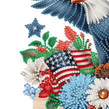 Load image into Gallery viewer, Wooden Eagle and Flower DIY Diamond Painting Art Hooks Rail for Home Decor

