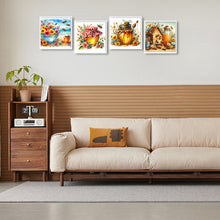 Load image into Gallery viewer, 4pcs Round Diamond Painting Set - Honey (30*30CM)
