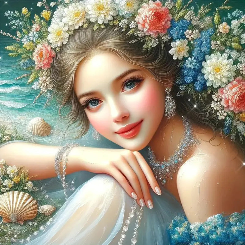 Diamond Painting - Full Round - Flower girl (50*50CM)