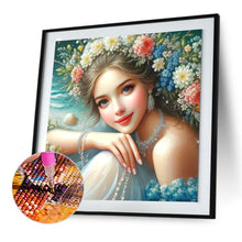 Load image into Gallery viewer, Diamond Painting - Full Round - Flower girl (50*50CM)
