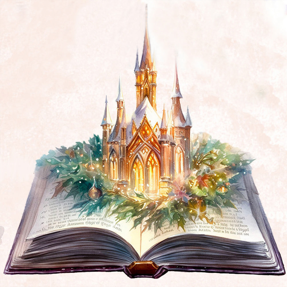 Diamond Painting - Full Round - Castle in the book (30*30CM)