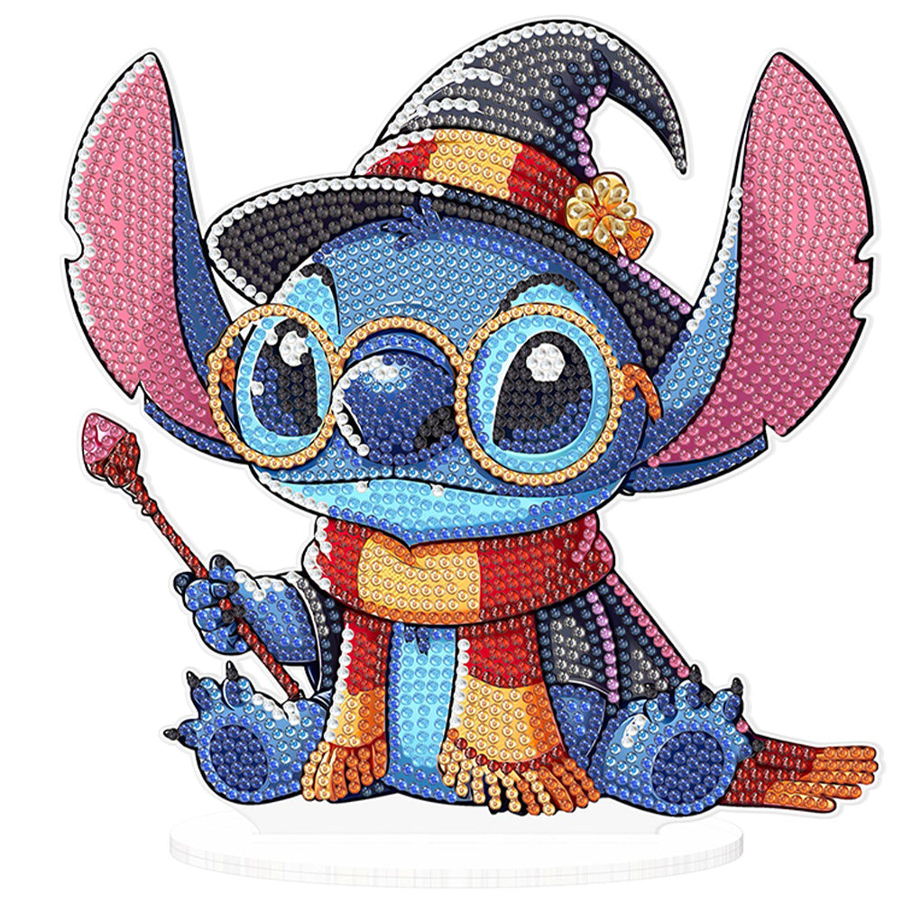 Special Shape Acrylic Cute Stitch Desktop Diamond Art Kits for Home Office Decor