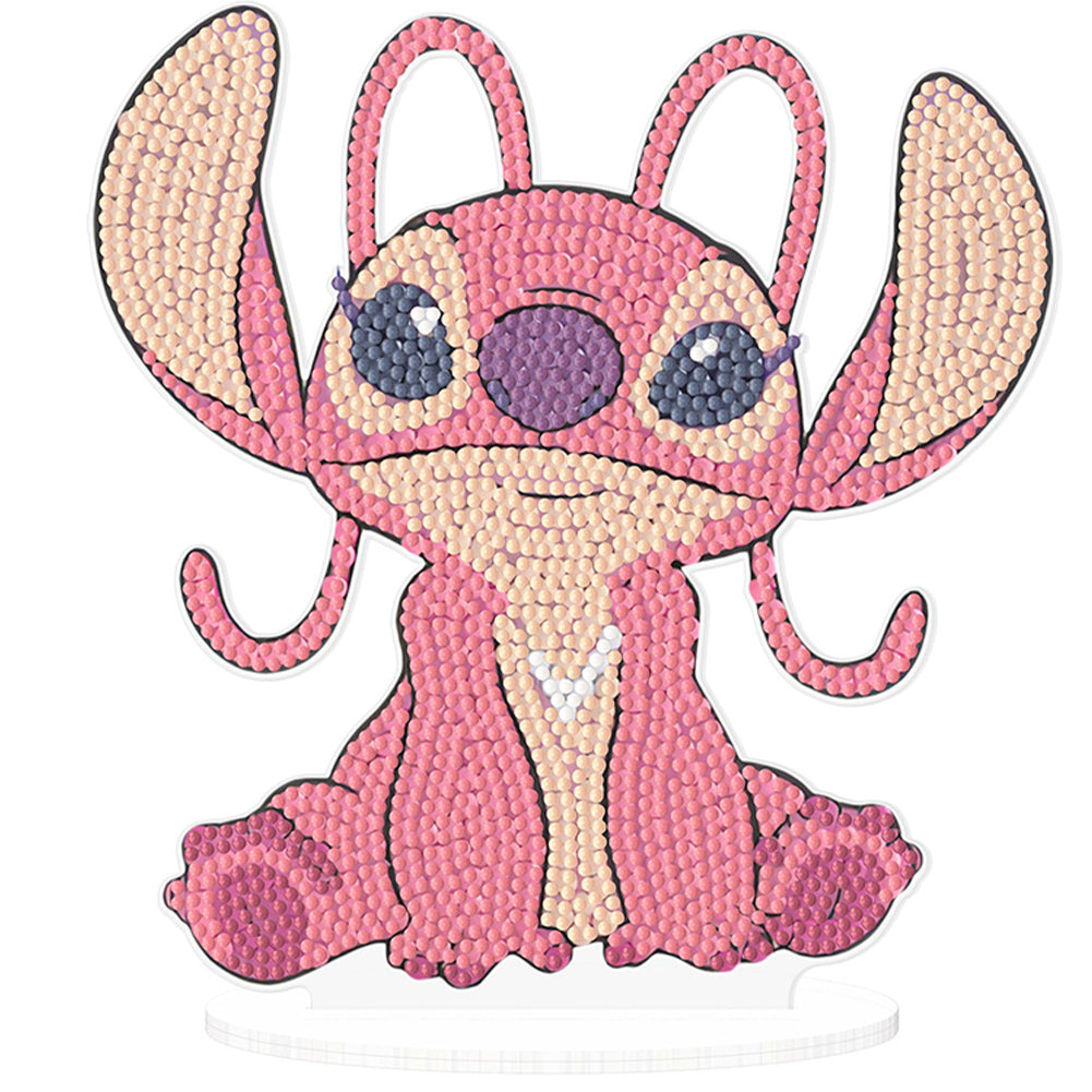 Special Shape Acrylic Cute Stitch Desktop Diamond Art Kits for Home Office Decor