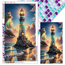 Load image into Gallery viewer, Diamond Painting - Full Round - Lighthouse at sea (40*70CM)
