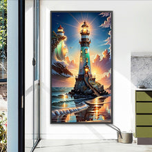 Load image into Gallery viewer, Diamond Painting - Full Round - Lighthouse at sea (40*70CM)
