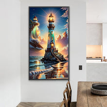 Load image into Gallery viewer, Diamond Painting - Full Round - Lighthouse at sea (40*70CM)
