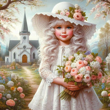 Load image into Gallery viewer, Diamond Painting - Full Round - garden girl (40*40CM)
