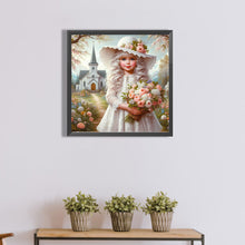 Load image into Gallery viewer, Diamond Painting - Full Round - garden girl (40*40CM)
