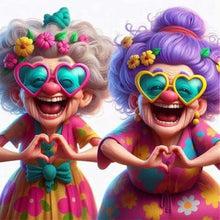 Load image into Gallery viewer, Diamond Painting - Full Round - funny grandma (40*40CM)
