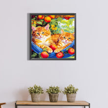 Load image into Gallery viewer, Diamond Painting - Full Round - Orange cat (40*40CM)
