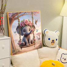 Load image into Gallery viewer, Diamond Painting - Full Round - Elephant swinging on a swing (40*40CM)
