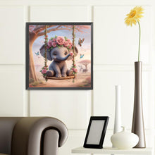 Load image into Gallery viewer, Diamond Painting - Full Round - Elephant swinging on a swing (40*40CM)
