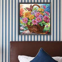 Load image into Gallery viewer, Diamond Painting - Partial Special Shaped - Flower basket (40*40CM)
