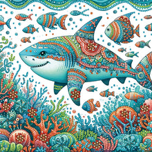 Load image into Gallery viewer, Diamond Painting - Partial Special Shaped - Shark (30*30CM)

