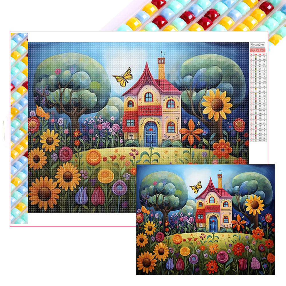 Diamond Painting - Full Square - Flower hut (50*40CM)