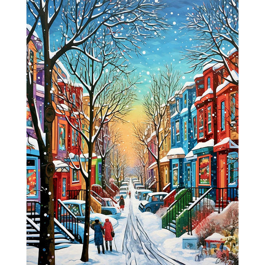 Diamond Painting - Full Square - Colorful street (40*50CM)