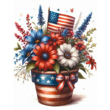 Load image into Gallery viewer, Diamond Painting - Full Round - independence day bouquet (30*40CM)
