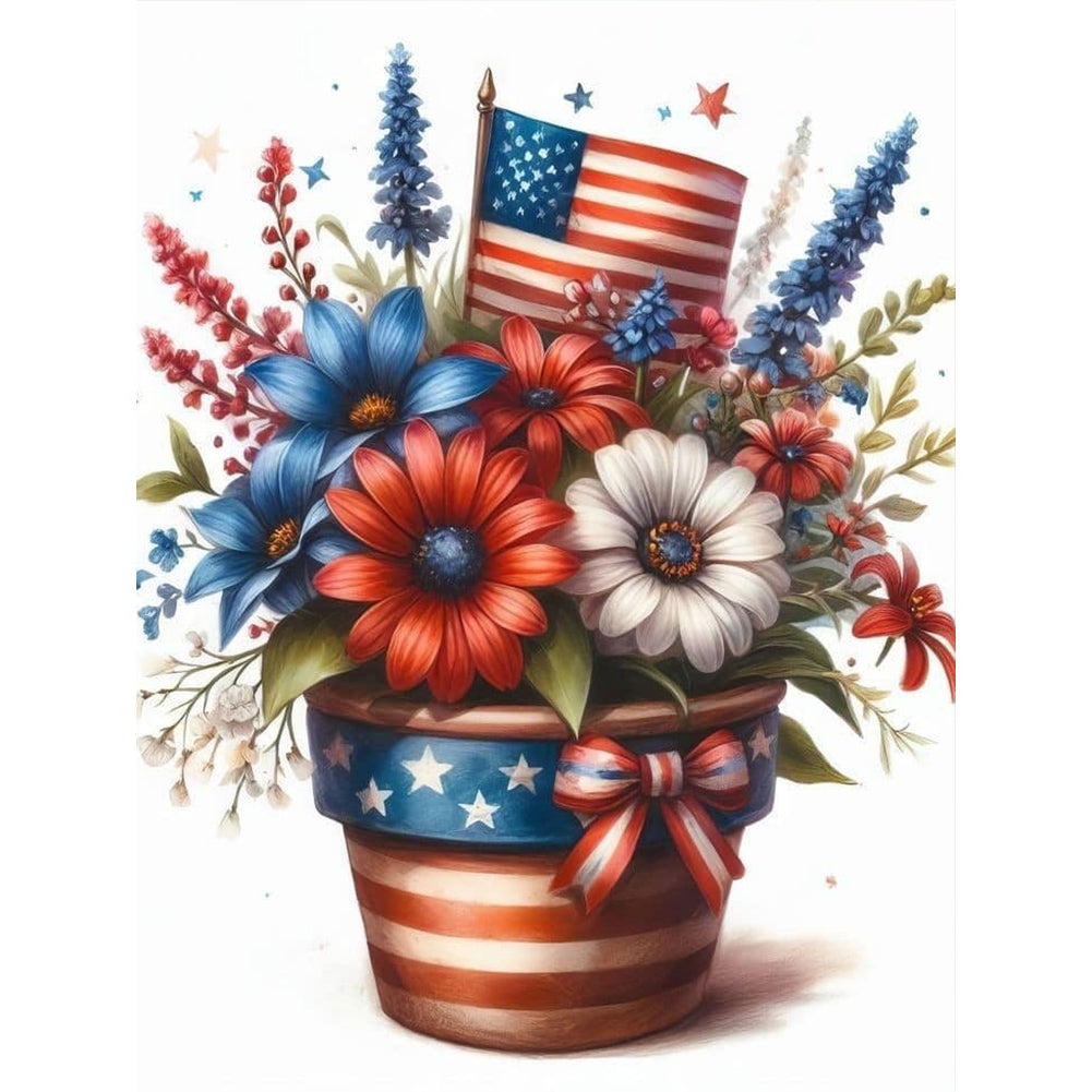 Diamond Painting - Full Round - independence day bouquet (30*40CM)