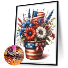 Load image into Gallery viewer, Diamond Painting - Full Round - independence day bouquet (30*40CM)
