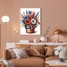 Load image into Gallery viewer, Diamond Painting - Full Round - independence day bouquet (30*40CM)
